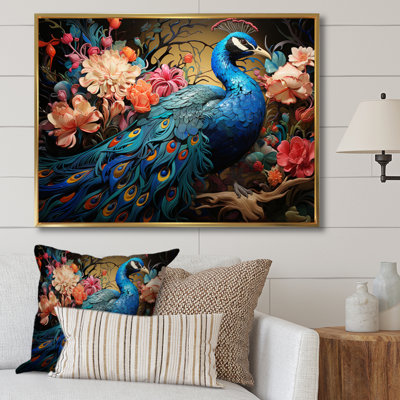 " Teal Peacock Parade II "