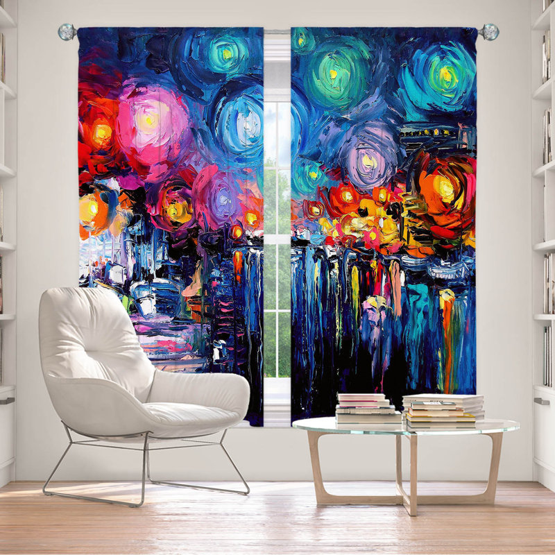 Feza Room Darkening Curtain Pair, 40" W x 52" L