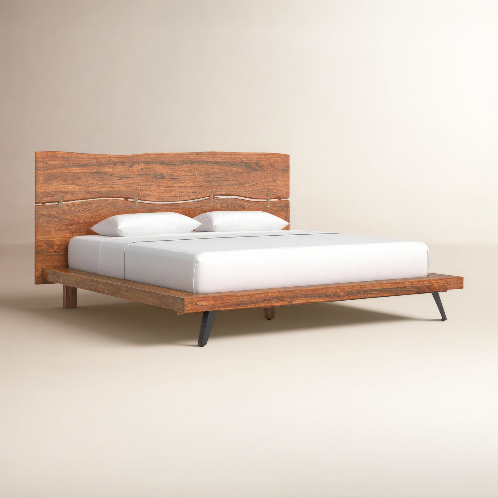 Broughton Solid Wood Bed, King, Brown