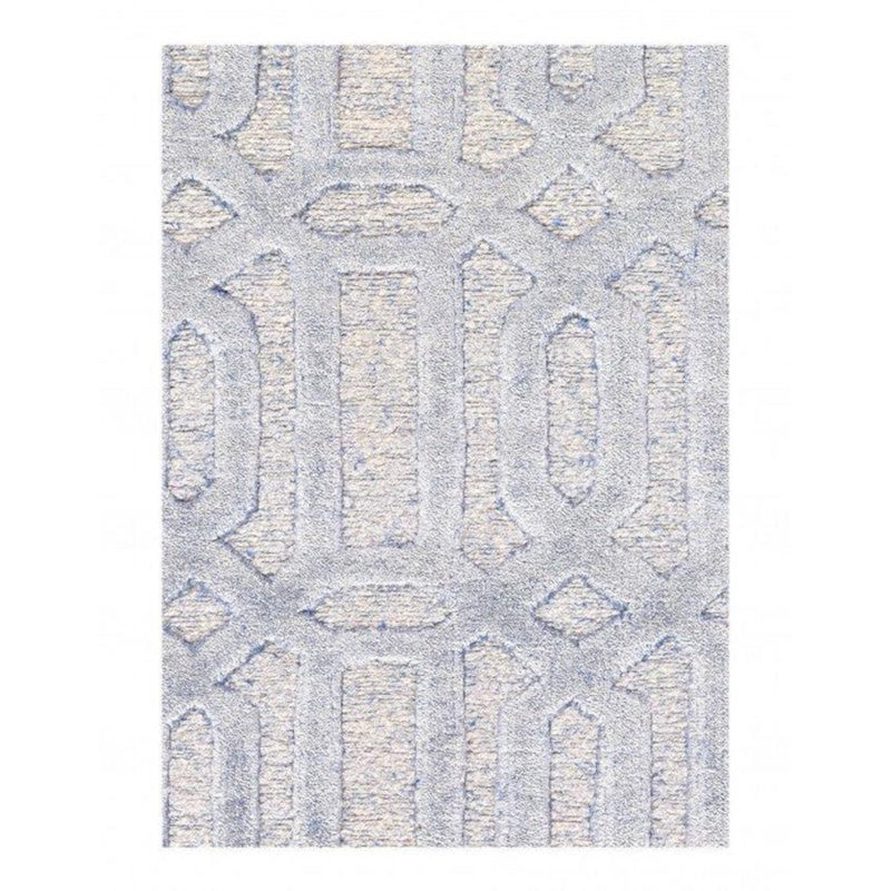 Mercie Geometric Area Rug in Blue