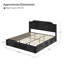 Lit plateforme tapissier hydraulique avec tête de lit à oreilles 80,5 "Lizette-102476772