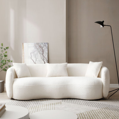 Yazgur Boneless 93.6" Curved Modern Upholstered Sofa