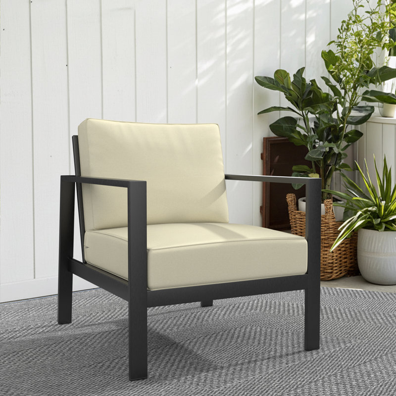 Outdoor Sunbrella Lounge Chair Cushion, Canvas Canvas Sunbrella® Canvas