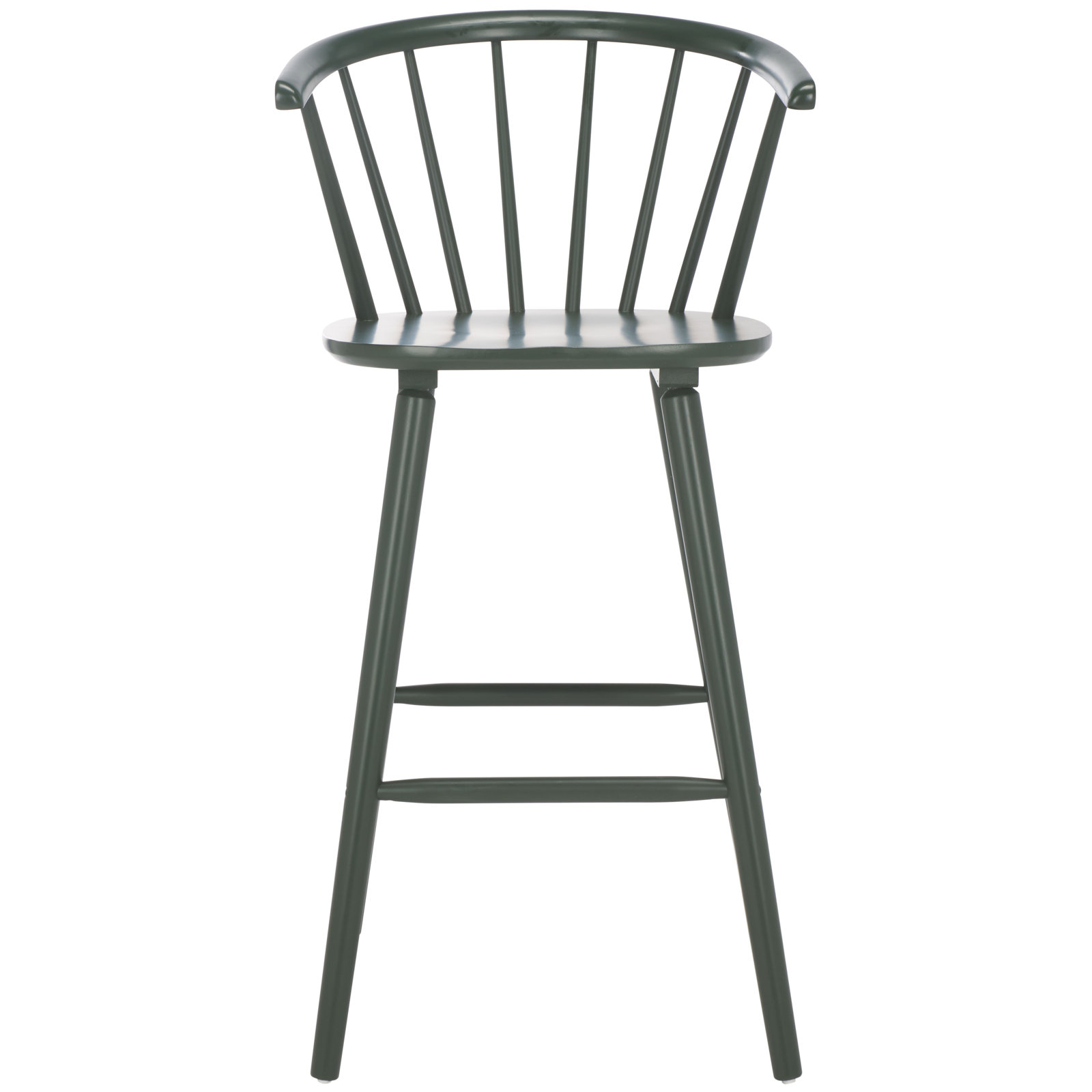 Sheffield Solid Wood Bar & Counter Stool, Bar Stool (29" Seat Height), Garden Green