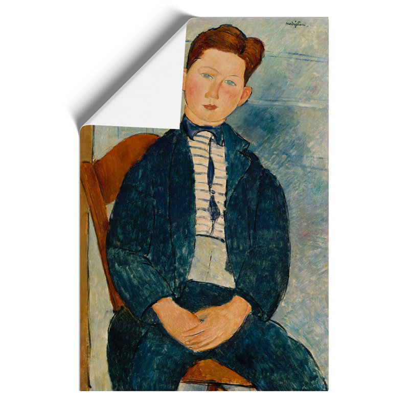 Boy in a Striped Sweater by Amedeo Modigliani - Frameless Print, 59cm H x 42cm W x 0.1cm D