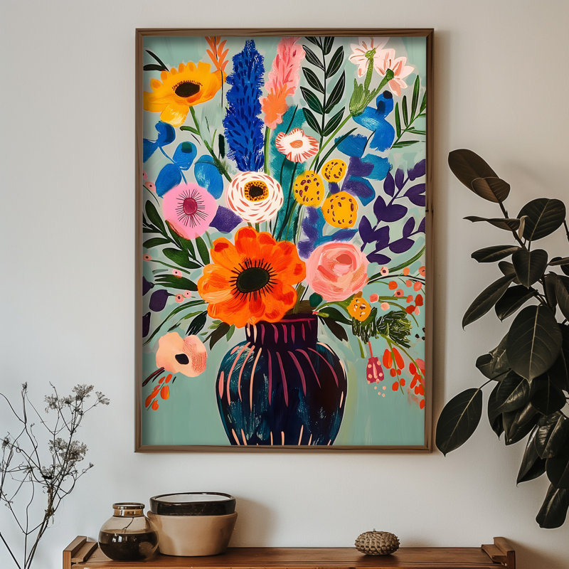 Élégante peinture décorative en panneau de fibres à densité moyenne, 13,8 x 18,5 x 0,1 pouces | 100% panneau de fibres à densité moyenne avec épaisseur de 3 mm, cadre 100% bois de pin | Œuvre d'art imprimée aux UV pour une décoration élégante, parfaite pour le salon ou le bureau