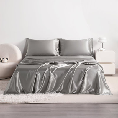 Ensemble de draps en satin 4 pièces Luxury