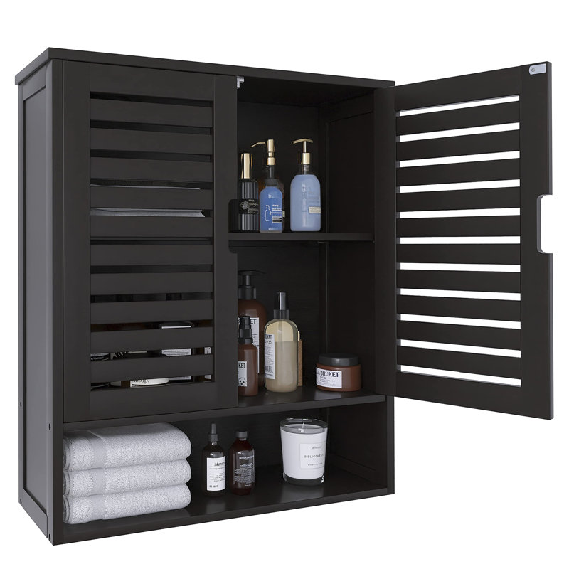 Armoire de salle de bain murale, Noir, noir, noir, noir