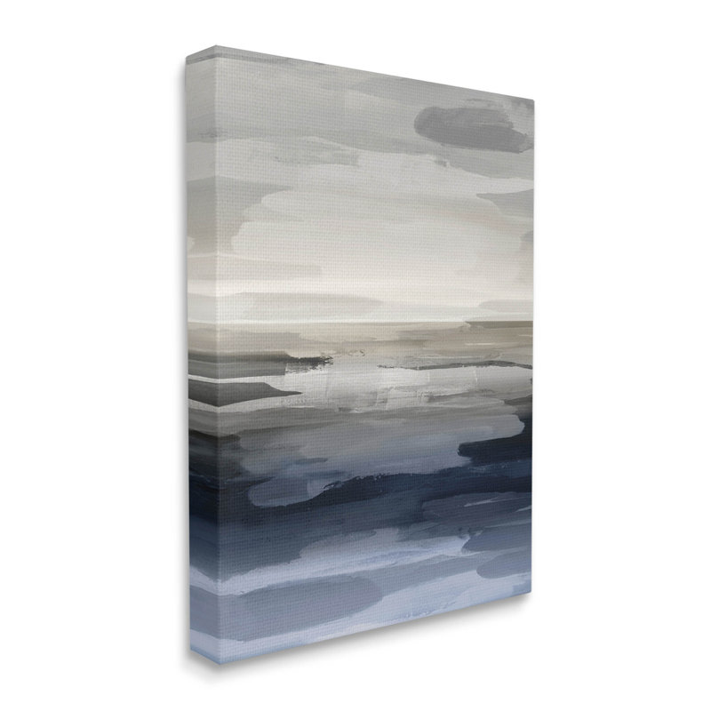 «Abstract Landscape Water Scenery», art mural sur toile par Jackie Hanson, H 20 po x l 16 po x P 1,5 po