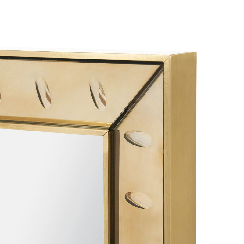 Reese Rectangle Brass Beveled Mirror, 50'' x 36''