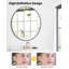 Miroir rond de 18 pouces pour le mur, miroir circulaire en métal doré, miroir de salle de bain rond pour la décoration murale-87359802