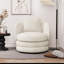 Fauteuil demi-tonneau pivotant en chenille Modern-481052766