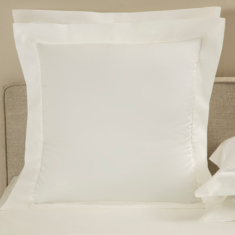 Single Ajour Pillow Sham, White, Euro