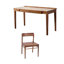 Ensemble de bureau d'écriture rectangulaire et chaise-98599293