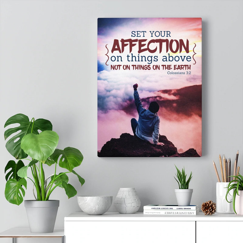 Set Your Affection Colossians - Wrapped Canvas Print, 41cm H x 30cm W