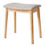 Tabouret de coiffeuse à coussin de selle, repose-pieds avec pieds en bois massif, banc de coiffeuse moderne pour piano, siège rembourré, pieds et lin clair-576885574-576885568