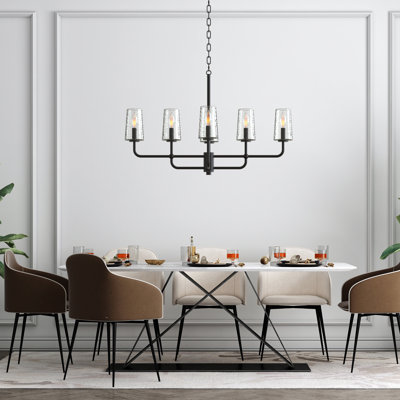 Ahsaad 6 - Light Matte Black Shaded Pendant
