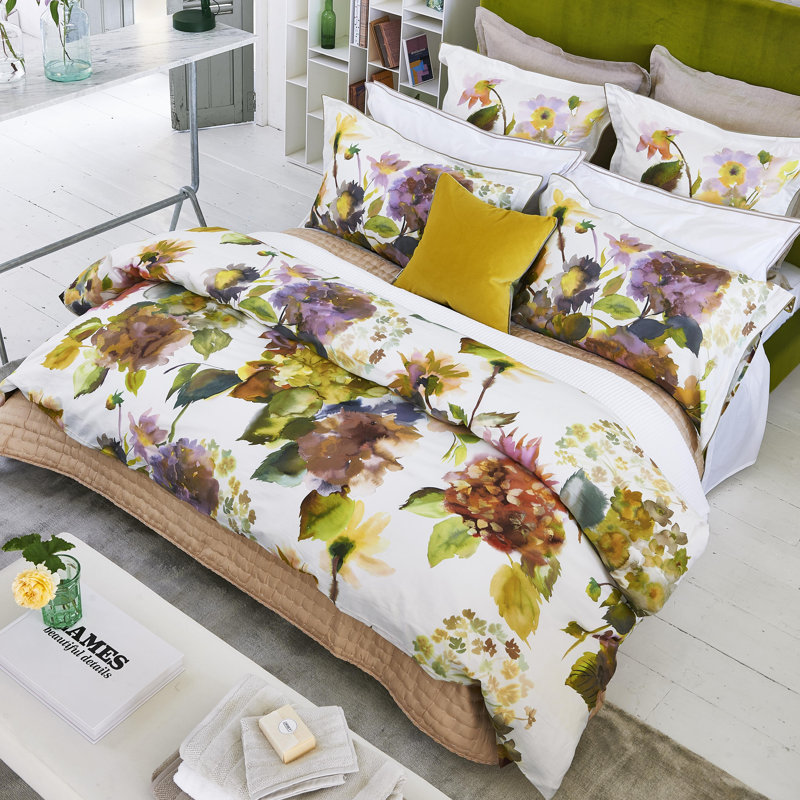 Palace Flower Birch Duvet Cover, Queen Duvet Cover
