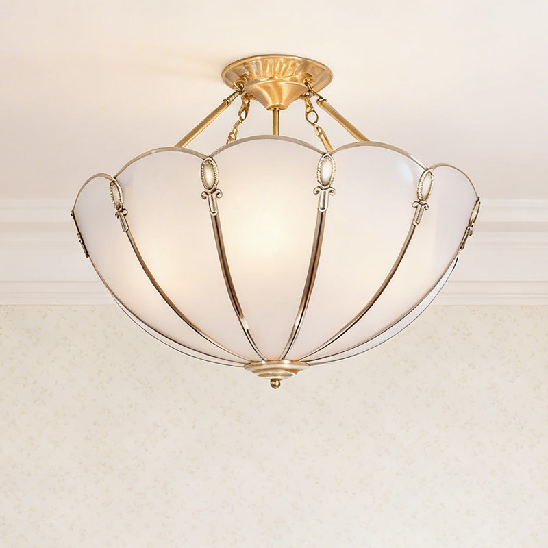 4-light Dimmable Bowl Chandelier