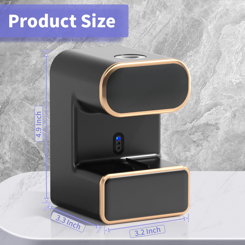 Wall Mounted Automatic Electric Toothpaste Dispenser, (Black)