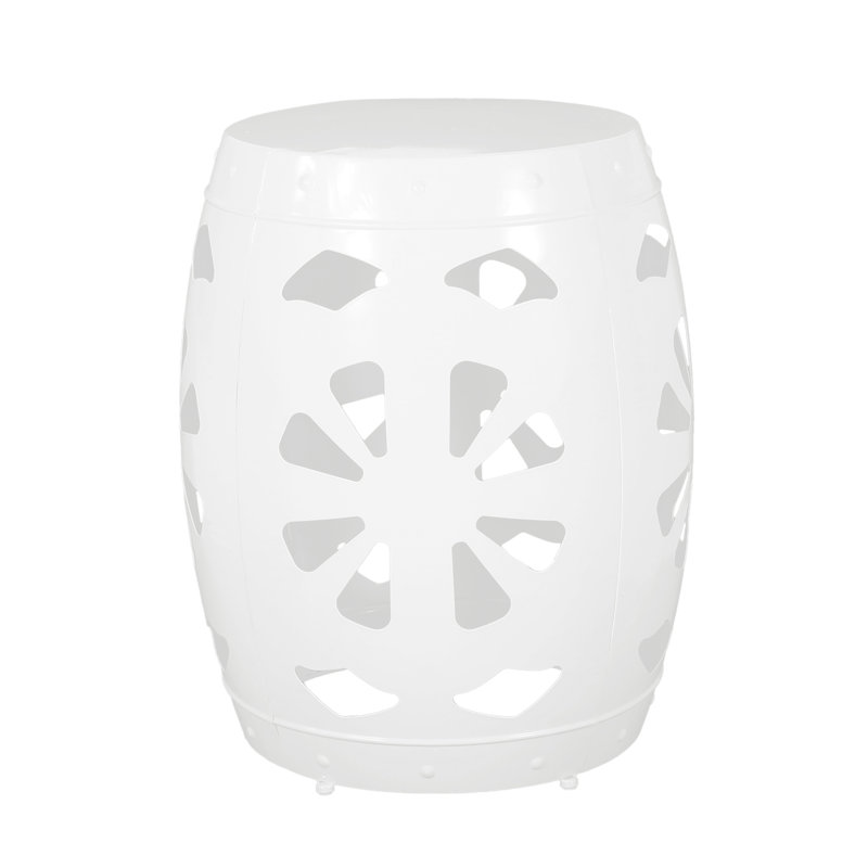 Grande table en fer blanc - motif élégant, côté moderne sans assemblage dans un cadre thermolaqué,