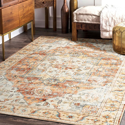 Tapis rectangulaire Anyssia avec envers antidérapant