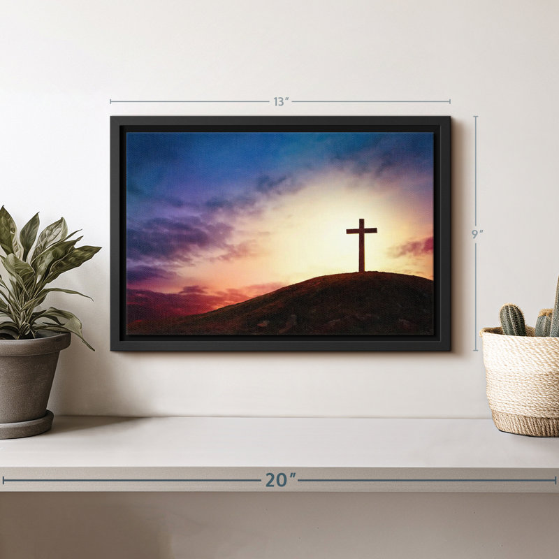 Impression sur toile Calvary Mountain Cross, H 9 po x l 13 po