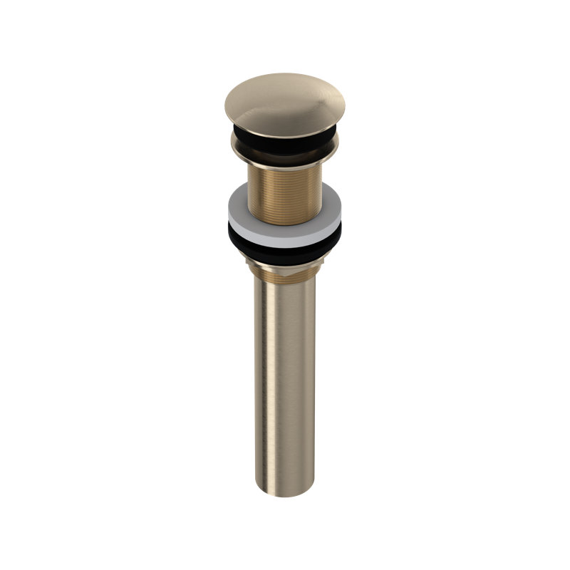 Rohl Lavatory Push Drain Without Overflow, Satin Nickel
