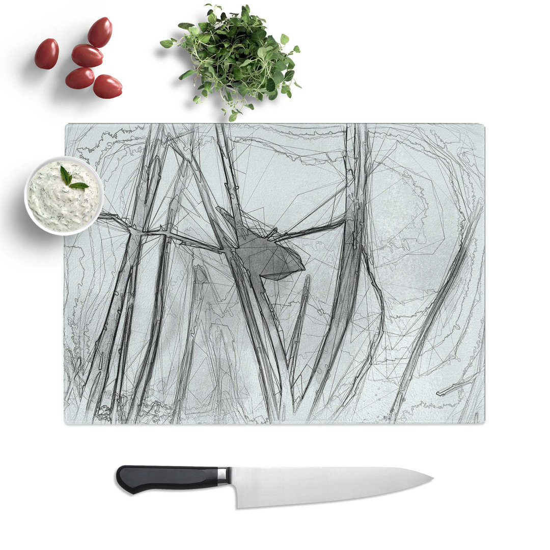 Tempered Glass Bird on a Branch Chopping Board