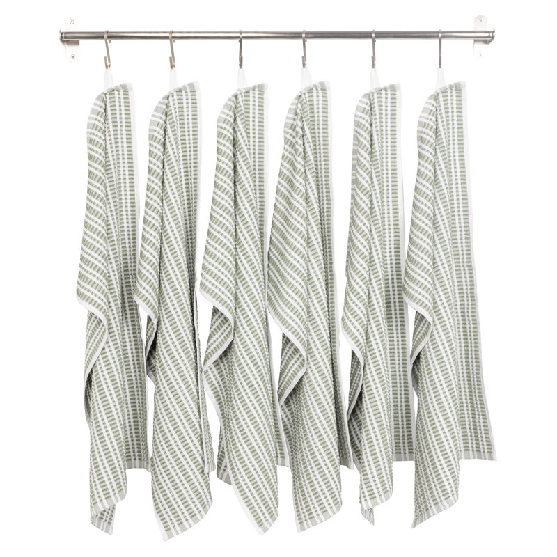 Serviette de cuisine Bruna Ripple Terry - 16 po x 28 po, Sauge