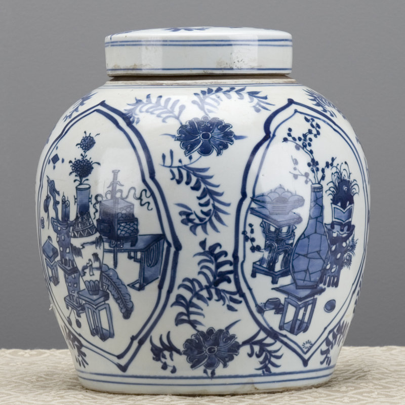 Handmade Porcelain China Ginger Jar