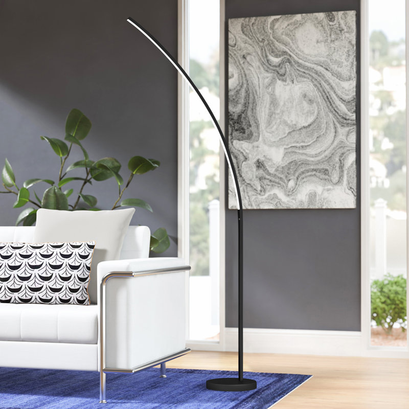 Lampe sur pied en arche 70 po del Siloam, Noir