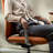 Executive Leather Office Chair, Top Grain Genuine Leather Executive Chair High Back with headrest, Adjustable Tilt & Height, Ergonomic Swivel Chair with Wheels (Orange)-1638837492