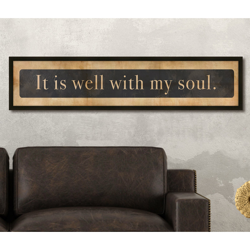 «It Is Well with My Soul», art textuel encadré