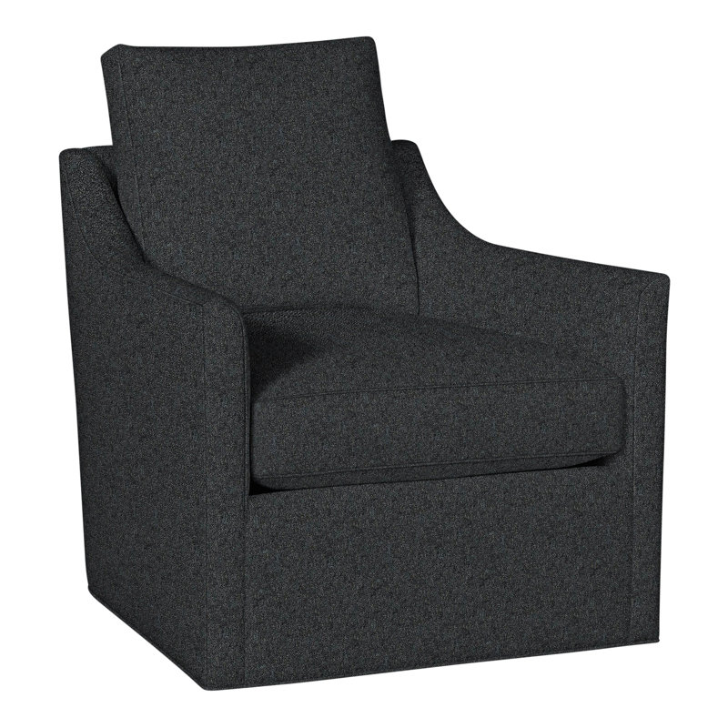 Newlin 30.5" Newlin Barrel Back Swivel Chair, Perigold Youngman Zinc, No