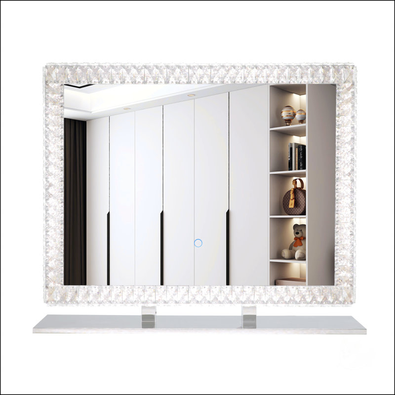 LED Crystal Mirror Light With Dimmable Lights