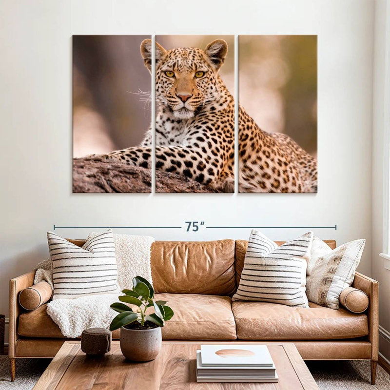Brampt Botswana Leopard, 42" H x 65" W