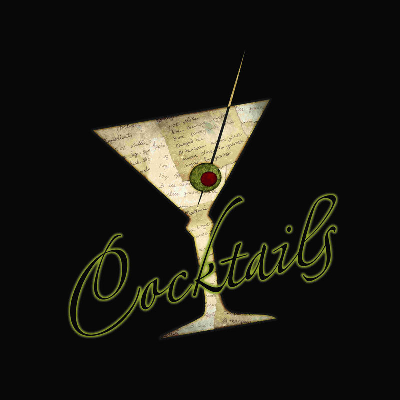 «Really Sophis Cocktail», impression sur toile tendue, L 12 po x H 12 po
