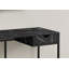 Bureau d'ordinateur, bureau personnel, ordinateur portable, tiroir de rangement, L 42 po, travail, stratifié aspect marbre, métal noir, contemporain, moderne-1791451148