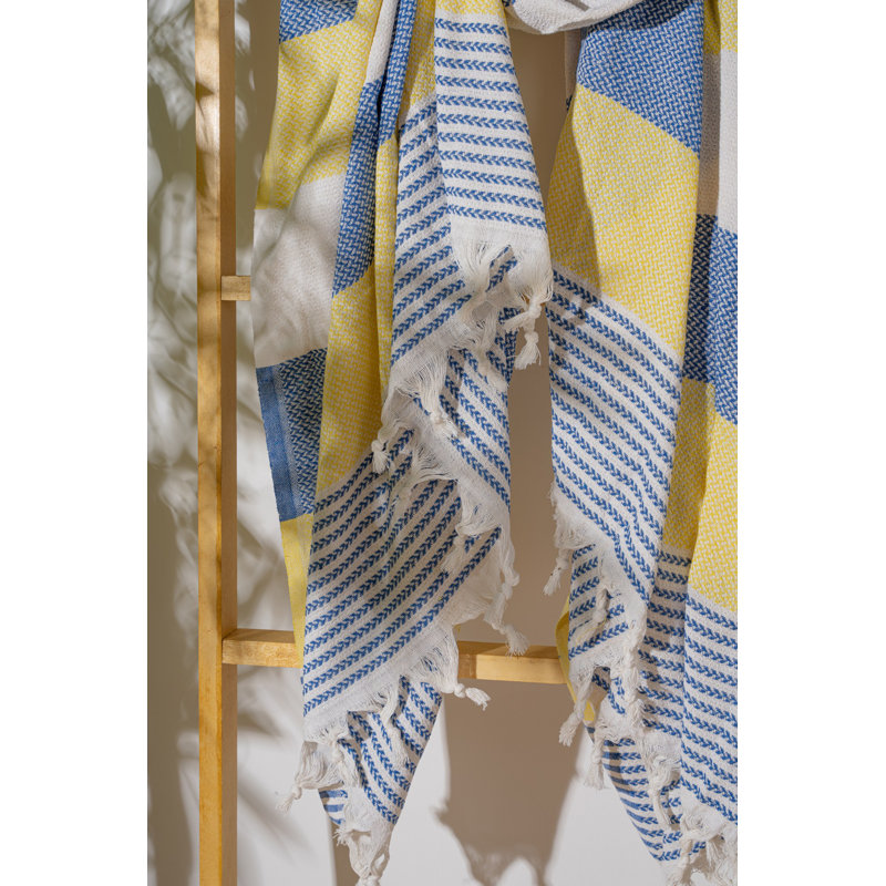 Luxurious Fouta Beach Towel, 100% Cotton, 39.4 x 70.9 inches | Soft, Lightweight, 7.9 oz/sq ft | Ideal for Beach, Pool, and Spa | Quick-Drying, Easy Care - Gentle Wash at 104°F, Tumble Dry Low