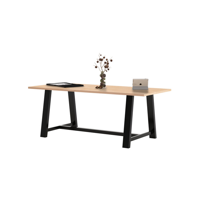 Midtown Solid Wood Breakroom Table, Teak, 30" H x 84" L x 42" W