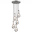 Luminaire suspendu 5 lumières en forme de goutte de verre moderne nickel-2046812449-2046812460-2039041953