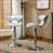 Masaccio Upholstery Airlift Adjustable Swivel Barstool with Chrome Base, Set of 2-745982546
