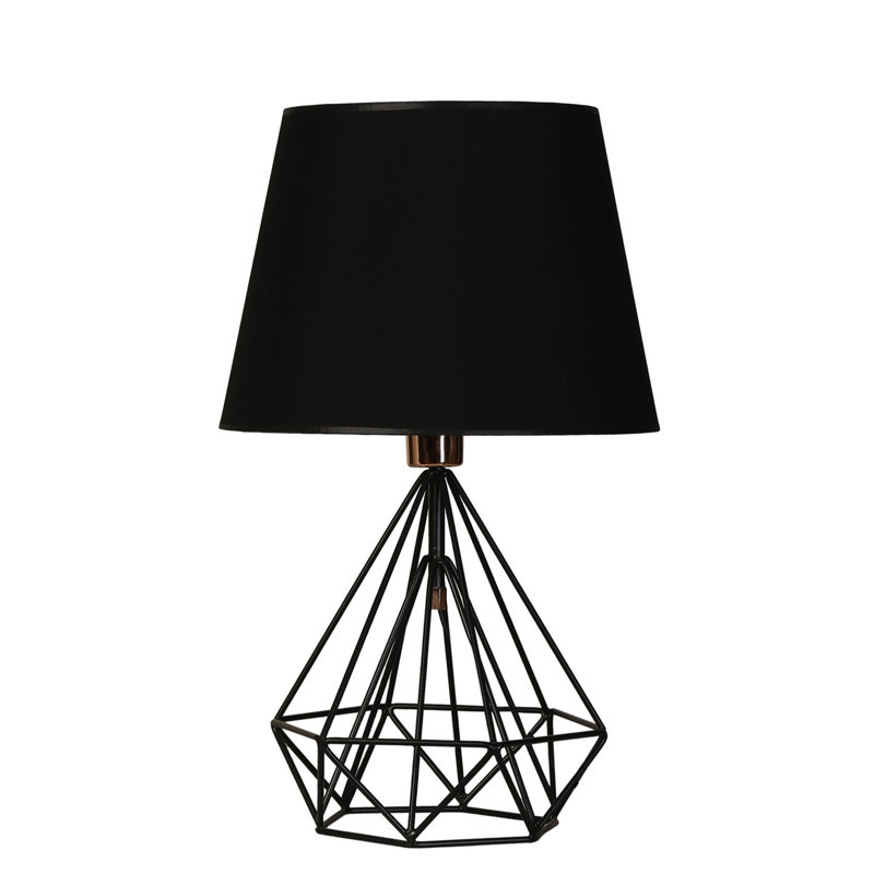 Lampe de table 21,65 po Osullivan, Noir, Noir