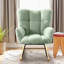Chaise berçante en tissu Teddy, chaise berçante moderne pour chambre de bébé, salon, chambre à coucher