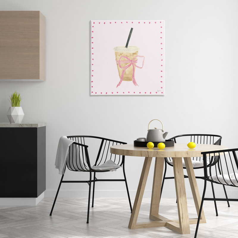 Art mural sur toile Glam Iced Coffee par Lucille Price, H 30 po x l 30 po