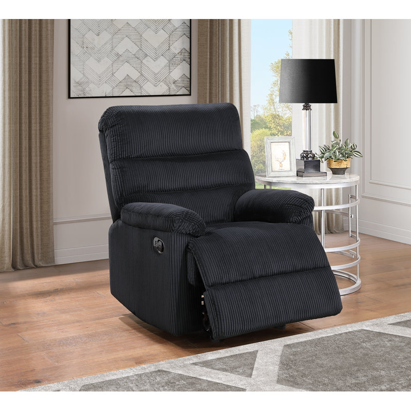 Lucie 066CE35B015147EB8B805DCA92286761 Glider Recliner Black