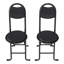 2 tabourets pliants légers avec rembourrage pour un repos détendu, de grands rassemblements intérieurs et extérieurs - Fabrication en métal, pieds en forme de X, revêtement en caoutchouc facile à ranger, aucun assemblage requis, poids de 200 lb-2024188701