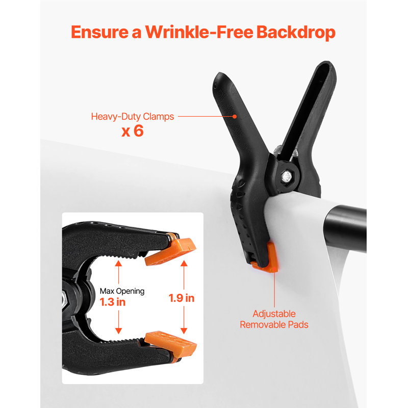 Backdrop Stand Background Stand Kit with 2 Tripod for Party & Photo Studio