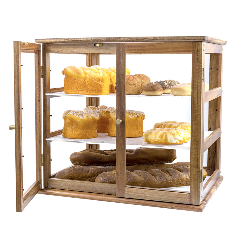 3 Tier Acacia Wood Food Bread Box